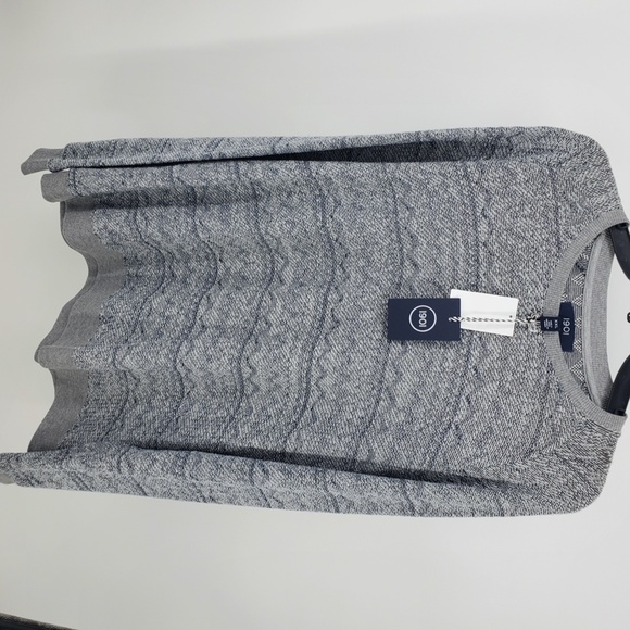 1901 Zigzag Patterned Sweatshirt Pullover Grey NEW - Picture 5 of 10